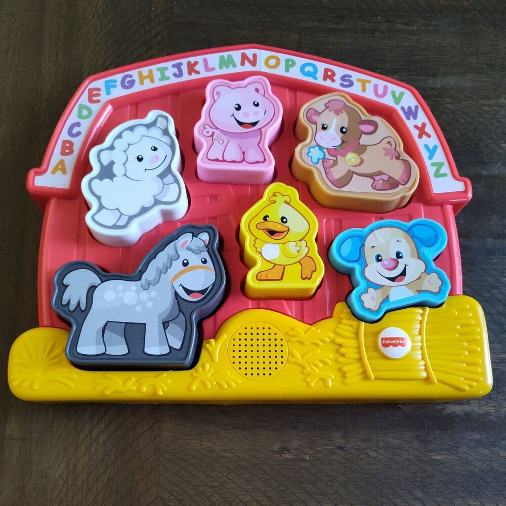 Laugh Learn Animal Farm ABC Puzzle Songs Sounds Learning Fisher Price 2014 Works
